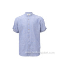 Short Sleeve Latest Washed Denim Jean Casual Shirt